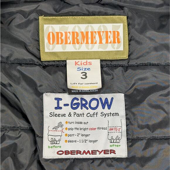 Obermeyer Kids Ski Jacket Size 3 Hooded Insulated Reflective Red Black Plaid - Picture 10 of 13